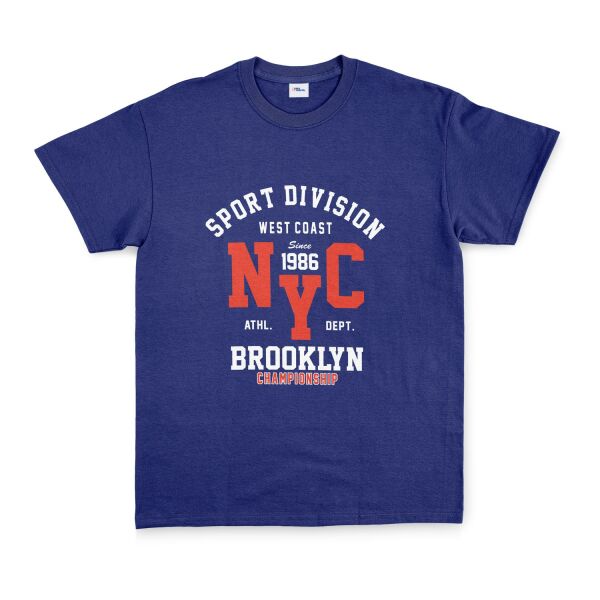 NYC West Coast SD Tişört S - İndigo Mavisi