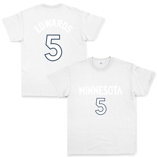 Anthony Edwards Minnesota Jersey Tişört XL - Beyaz