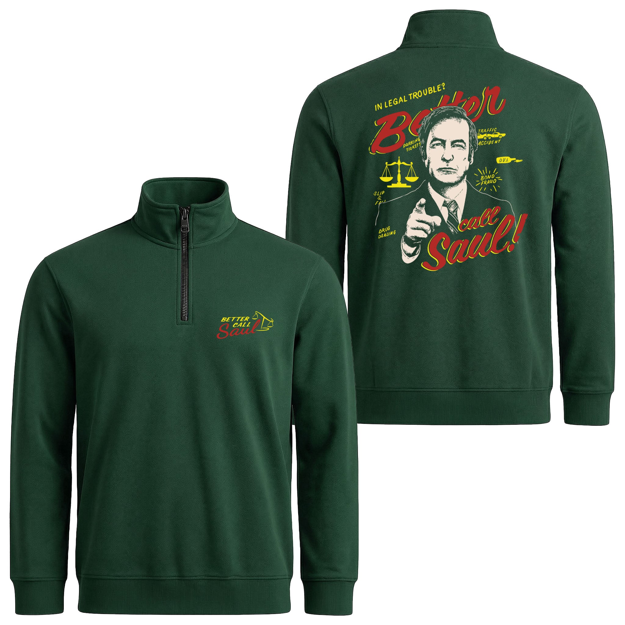 Call Saul Goodman | Better Call Saul Yarım Fermuarlı Sweatshirt