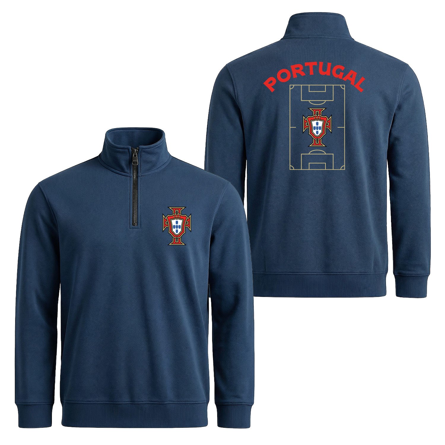 Portekiz Dünya Kupası 2026 Yarım Fermuarlı Sweatshirt S - İndigo Mavisi