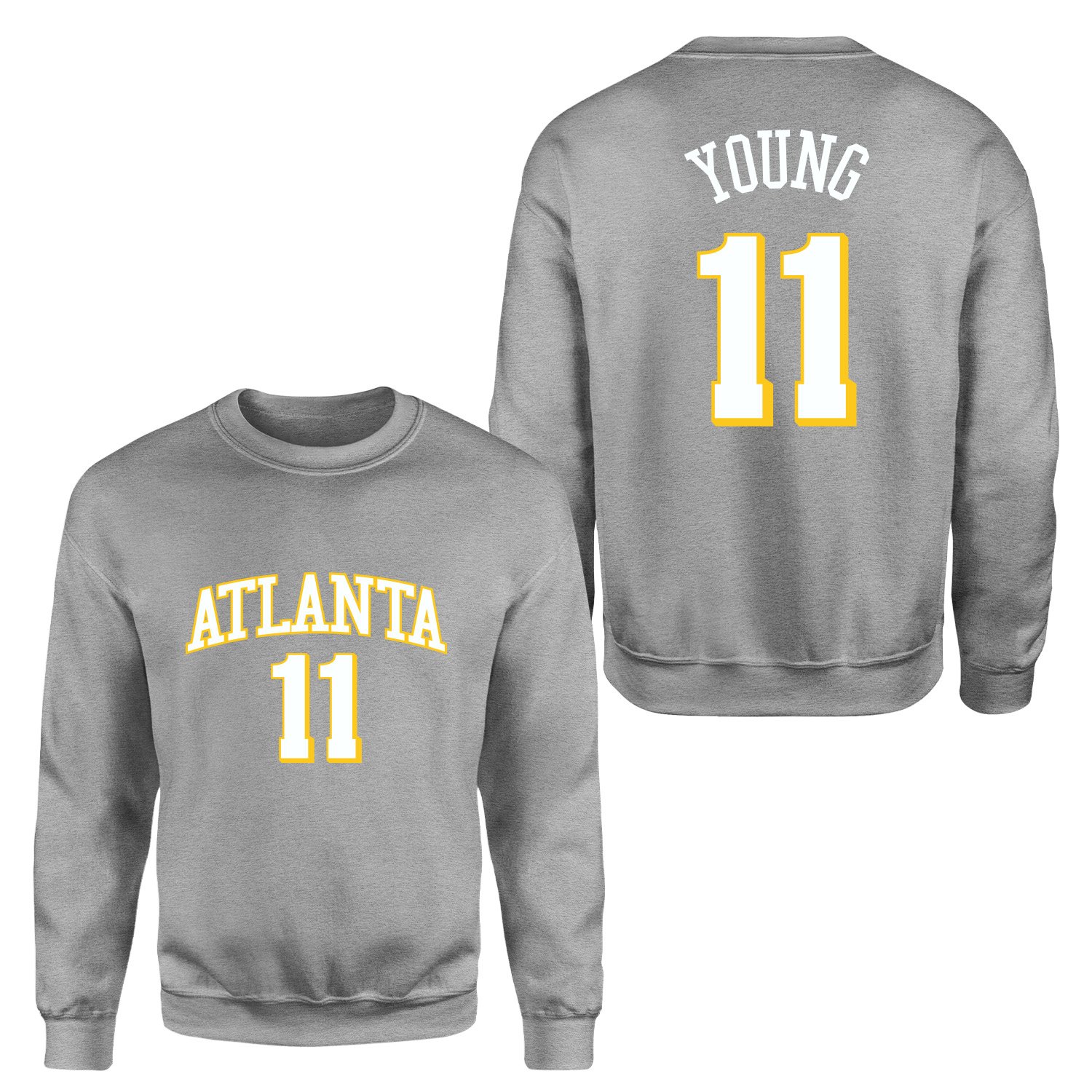 Trae Young 11 Atlanta Jersey Sweatshirt M - Gri