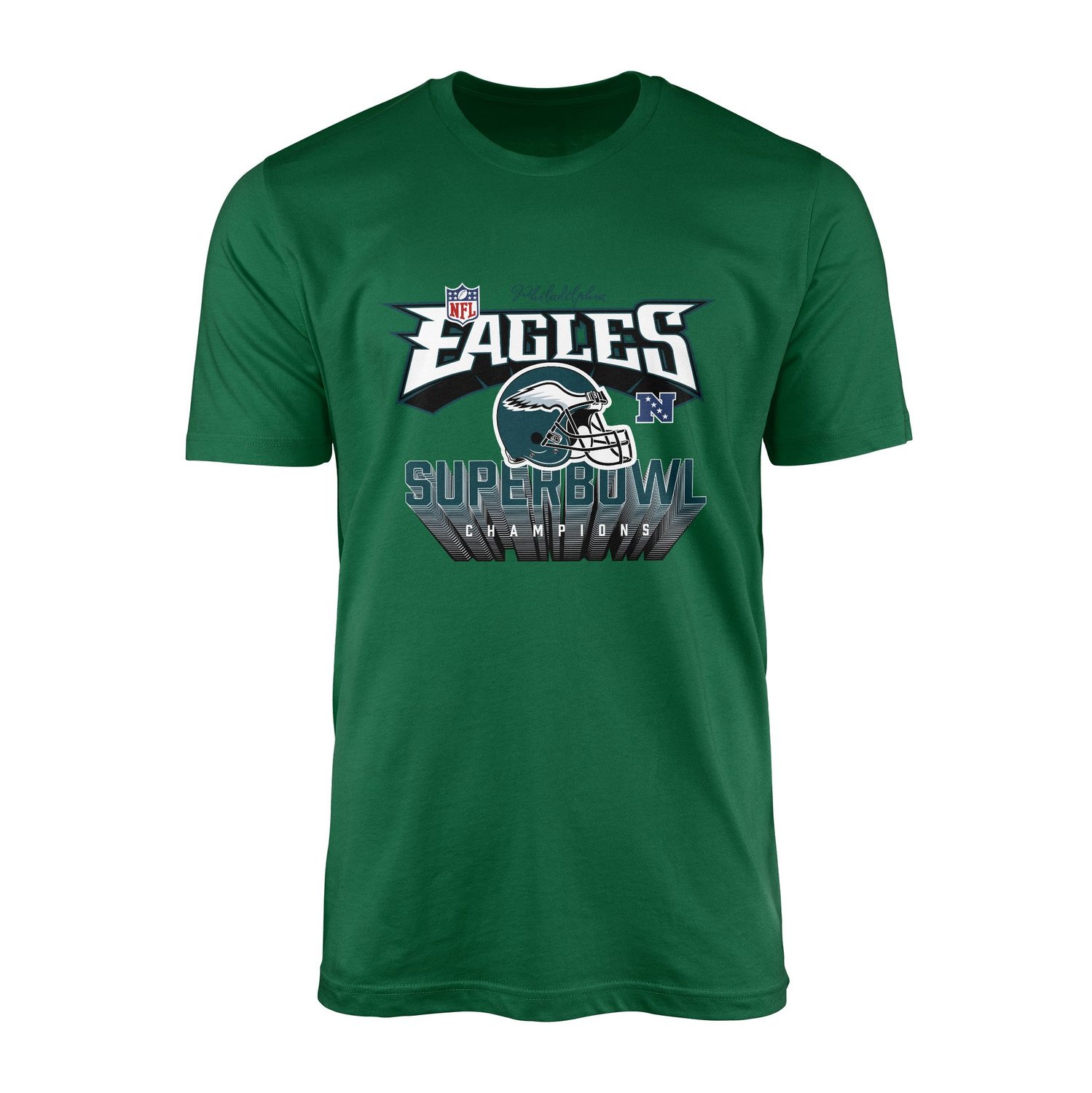 Philadelphia Eagles SB Champions Tişört M - Nefti Yeşili
