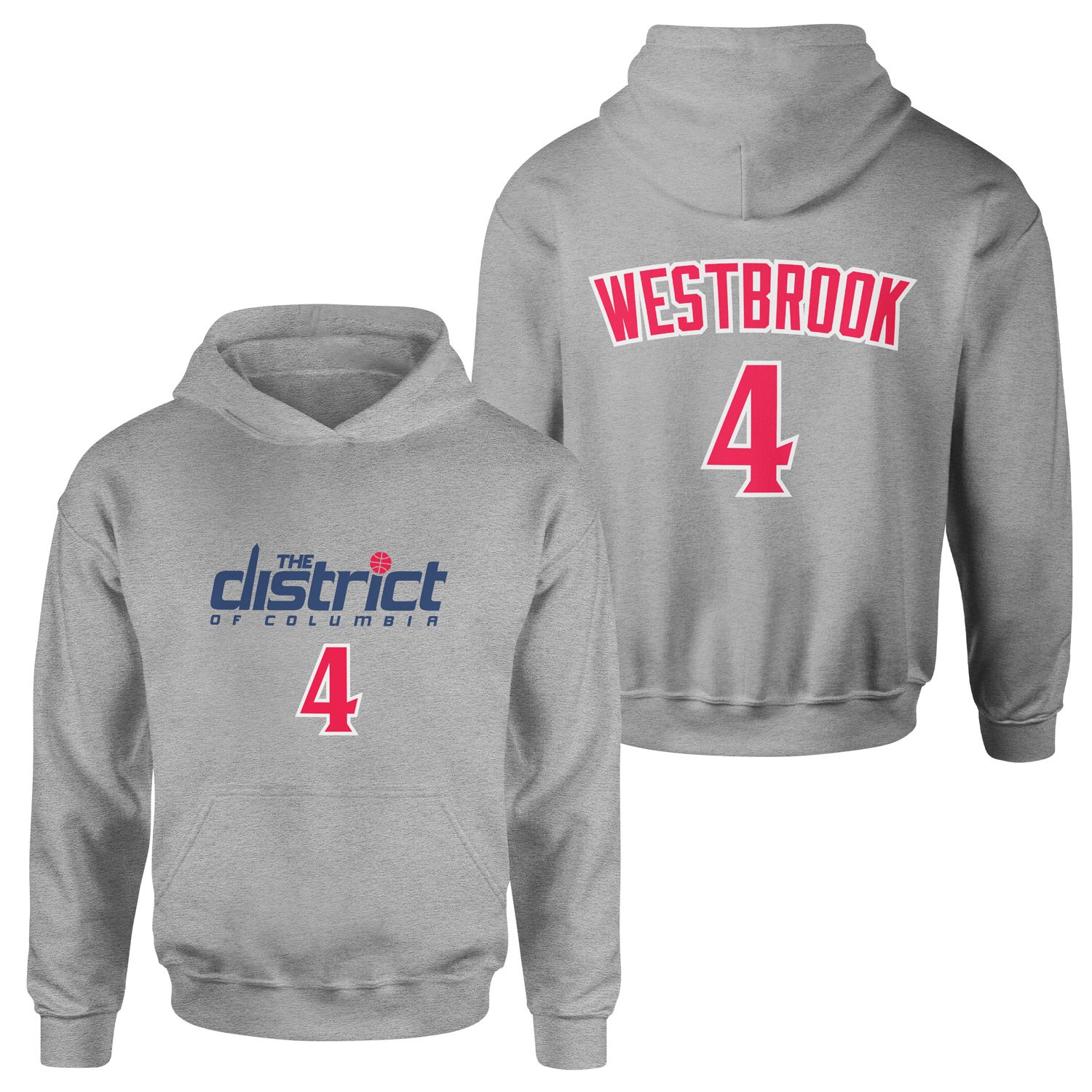 Russell Westbrook Wizards Forma Hoodie XXL - Gri