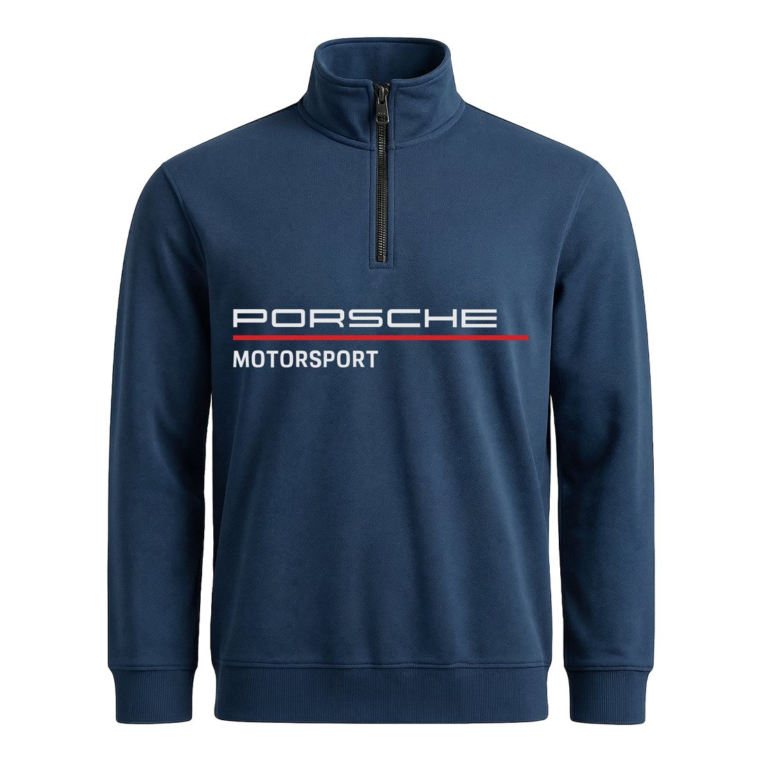 Porsche Motorsport Yarım Fermuarlı Sweatshirt XL - İndigo Mavisi