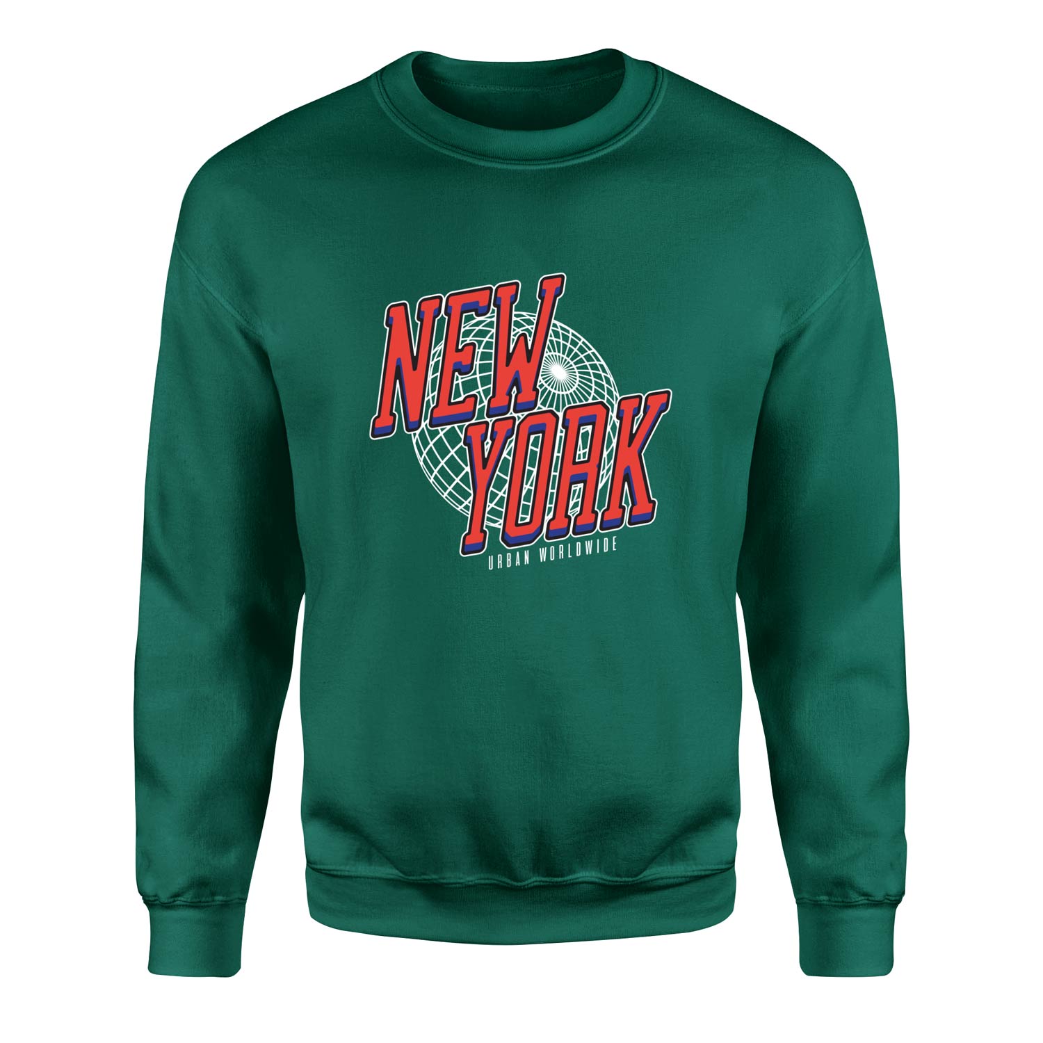 New York Sweatshirt XXL - Nefti Yeşili