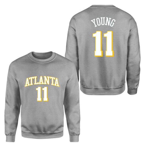 Trae Young 11 Atlanta Jersey Sweatshirt L - Gri