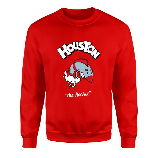 Houston Cartoon Sweatshirt M - Kırmızı