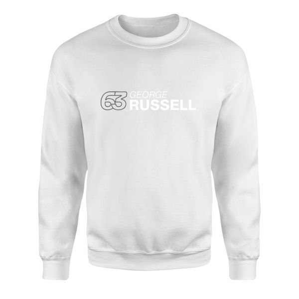 George Russell 63 Sweatshirt M - Beyaz