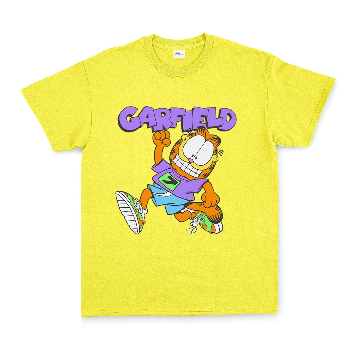 Garfield Runs Tişört L - Sarı | OUTLET