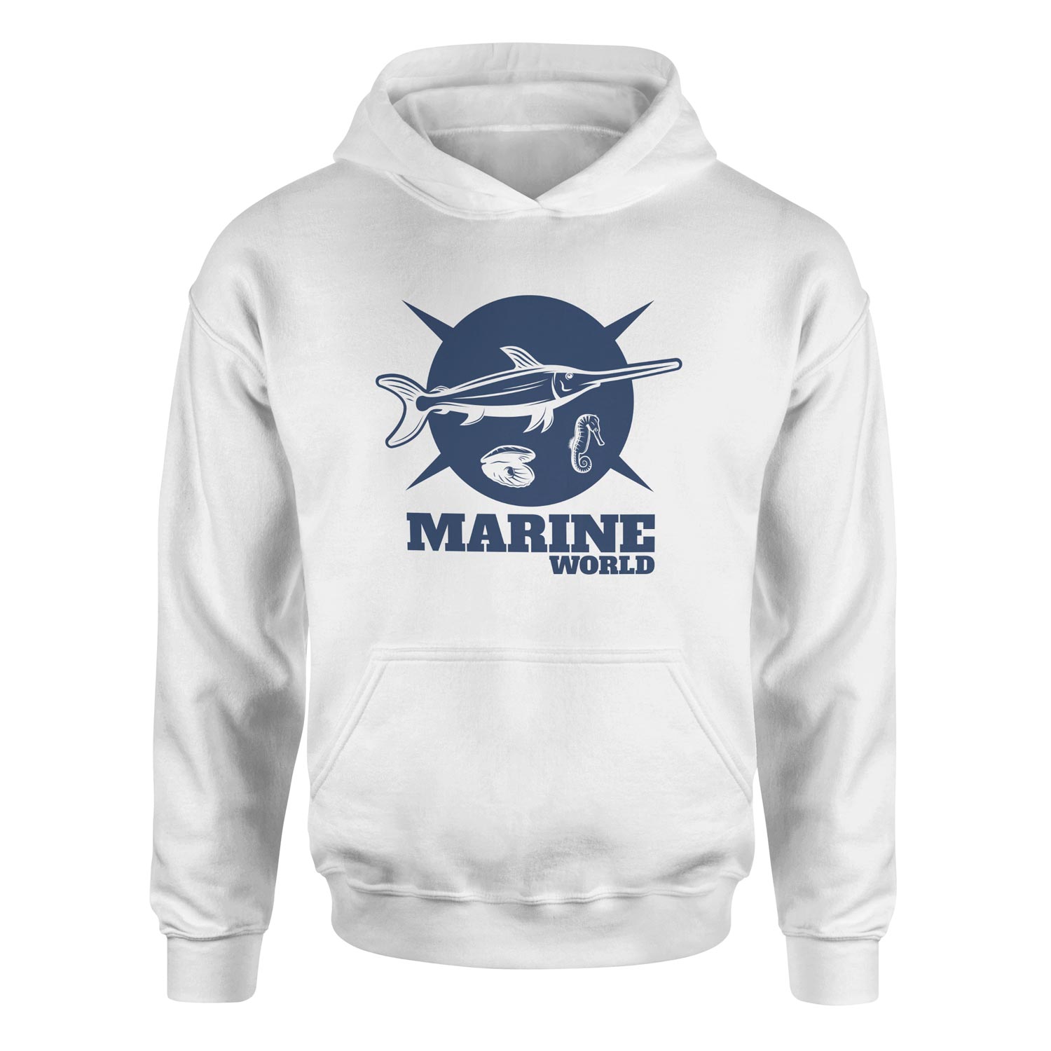 Marine World Denizci Hoodie M - Beyaz