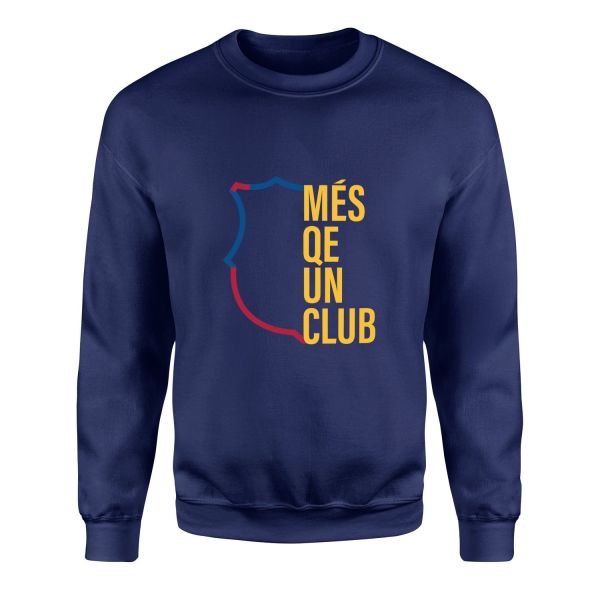 Més que un Club | FC Barcelona Sweatshirt S - İndigo Mavisi