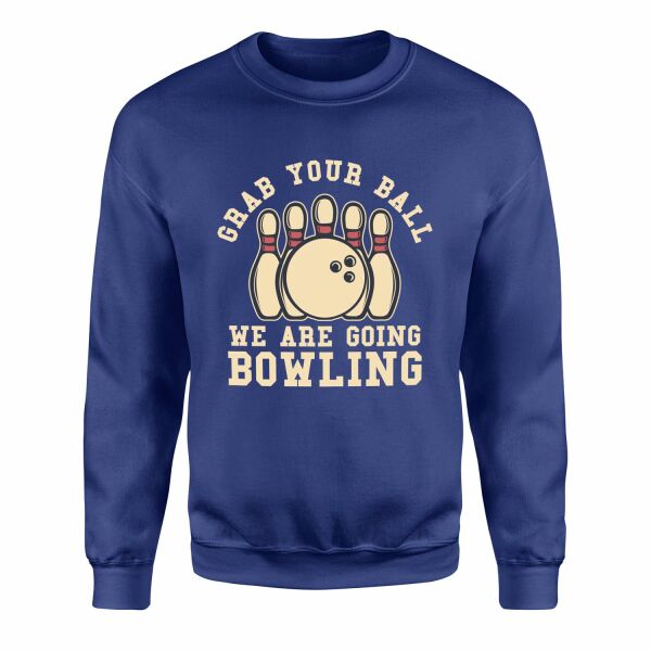 We Are Going Bowling Sweatshirt S - İndigo Mavisi