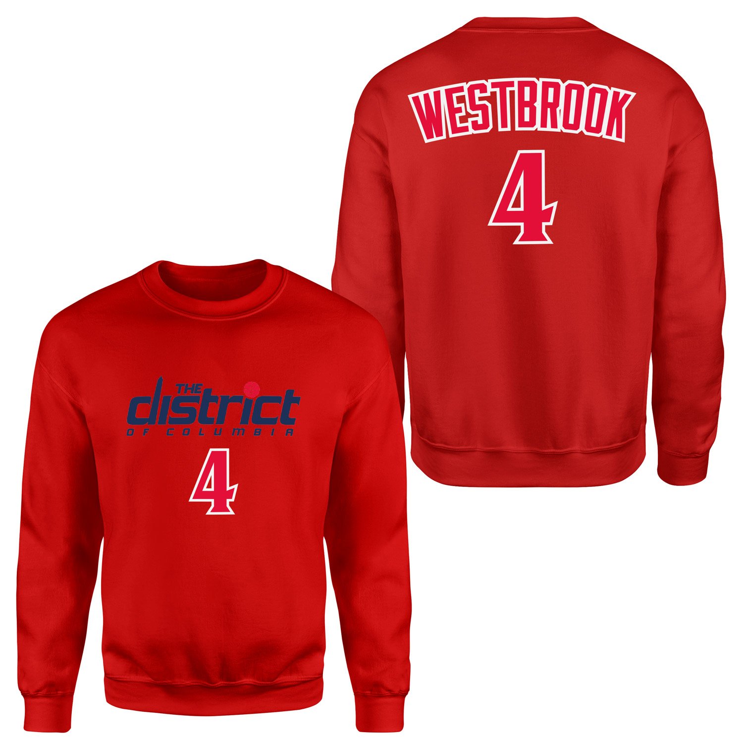 Russell Westbrook Wizards Forma Sweatshirt M - Kırmızı