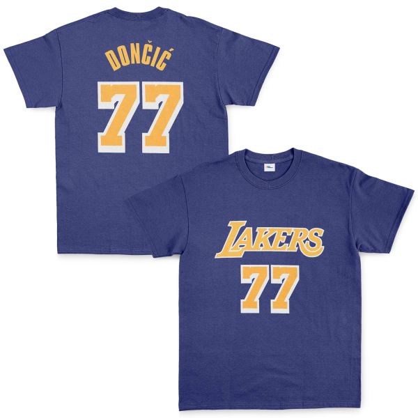 Luka Doncic 77 Lakers White Tişört XL - İndigo Mavisi