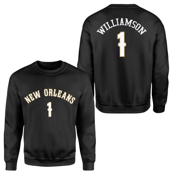 Zion Williamson New Orleans Forma Sweatshirt M - Siyah