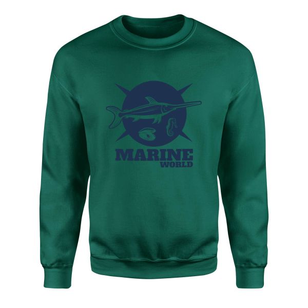 Marine World Denizci Sweatshirt XL - Nefti Yeşili