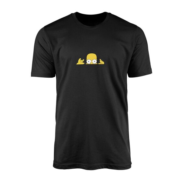 Homer Simpson, Lazy Genius | The Simpsons Tişört S - Siyah