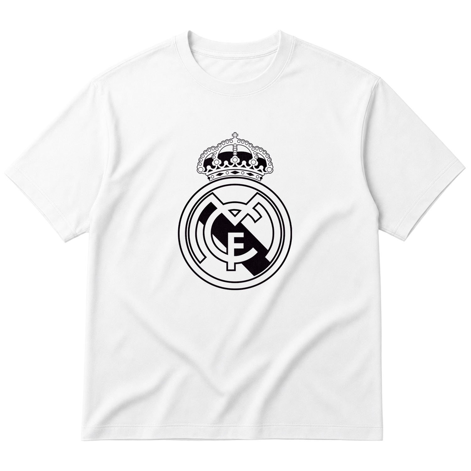 Real Madrid Shield Oversize Tişört M - Beyaz