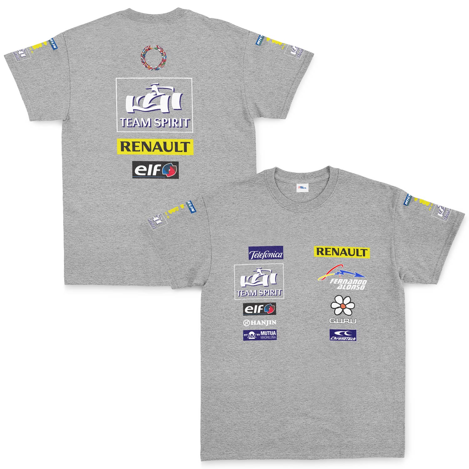 Renault Team Spirit Vintage Teamline Tişört XXL - Gri