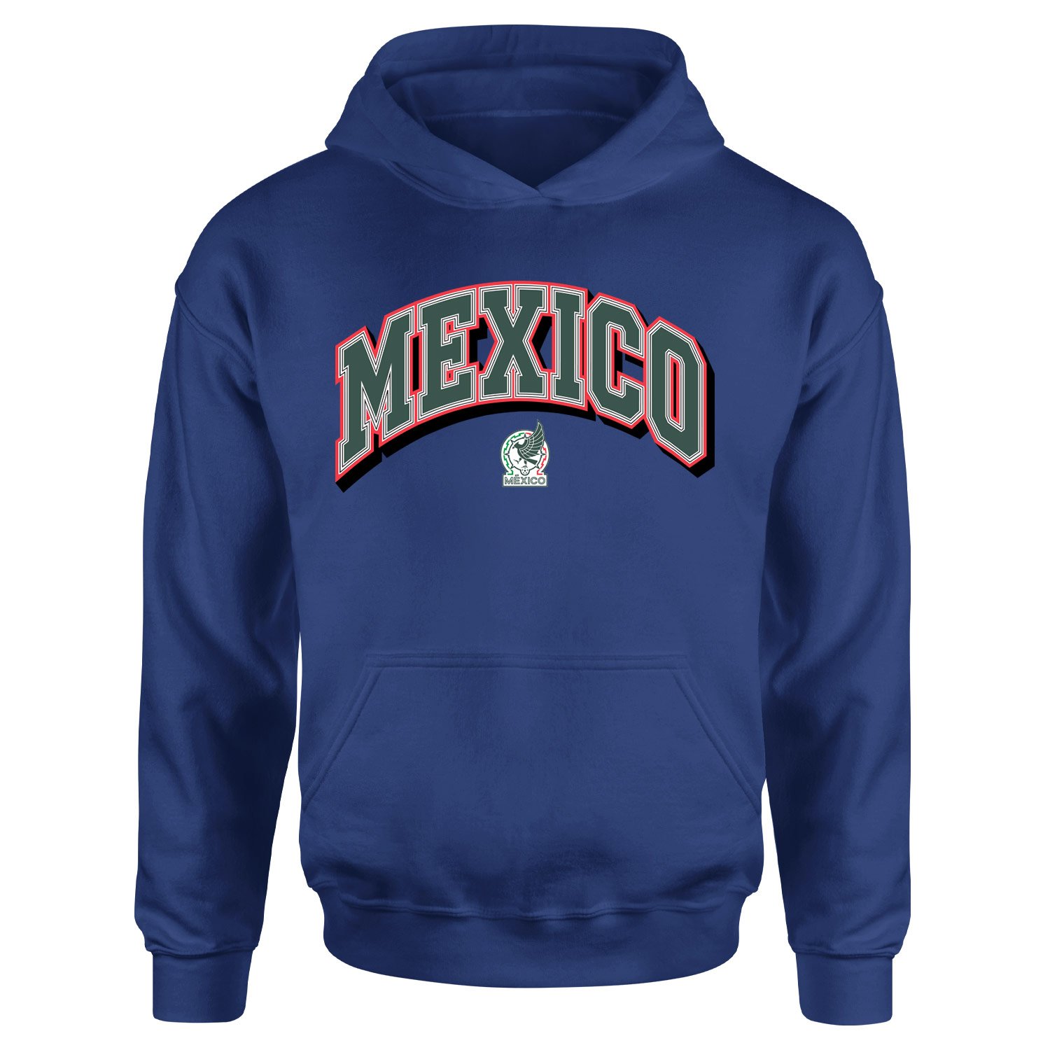 Meksika 2026 Varsity Hoodie L - İndigo Mavisi