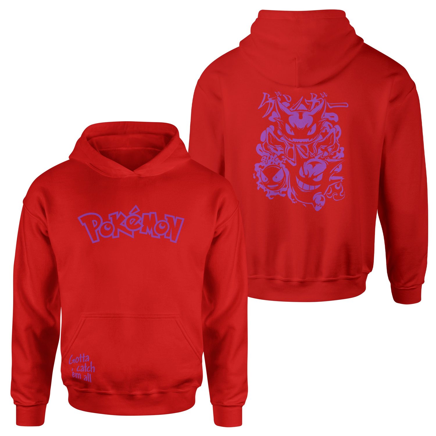 POKEMON Gengar SE Hoodie XL - Kırmızı