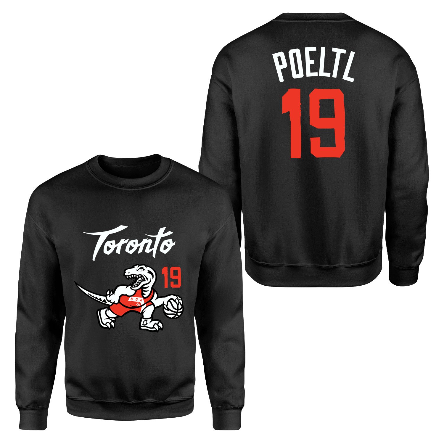 Jakob Poeltl 19 City Edition Raptors Sweatshirt L - Siyah