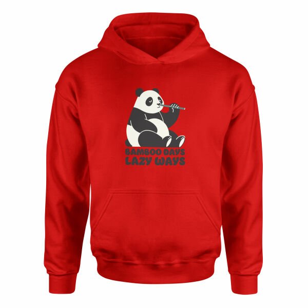 Bamboo Days Lazy Ways Hoodie XXL - Kırmızı