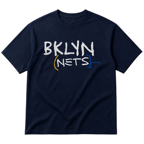 BKLYN Basquiat Oversize Tişört S - İndigo Mavisi