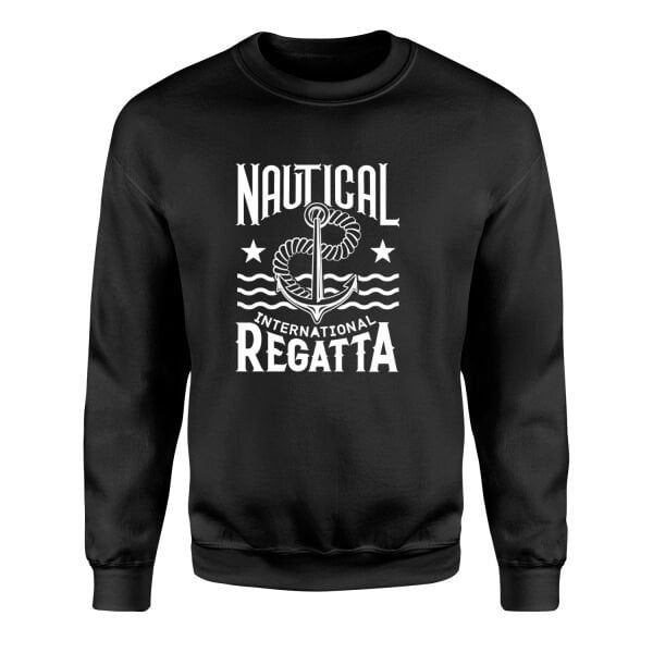 Nautical Regatta Sweatshirt XL - Siyah
