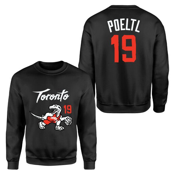 Jakob Poeltl 19 City Edition Raptors Sweatshirt XL - Siyah