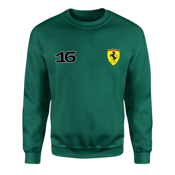 Charles Leclerc Ferrari #16 Sweatshirt L - Nefti Yeşili