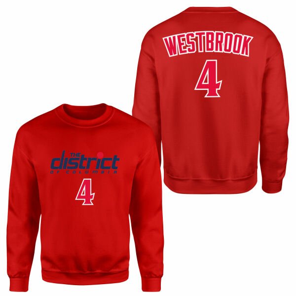Russell Westbrook Wizards Forma Sweatshirt XL - Kırmızı