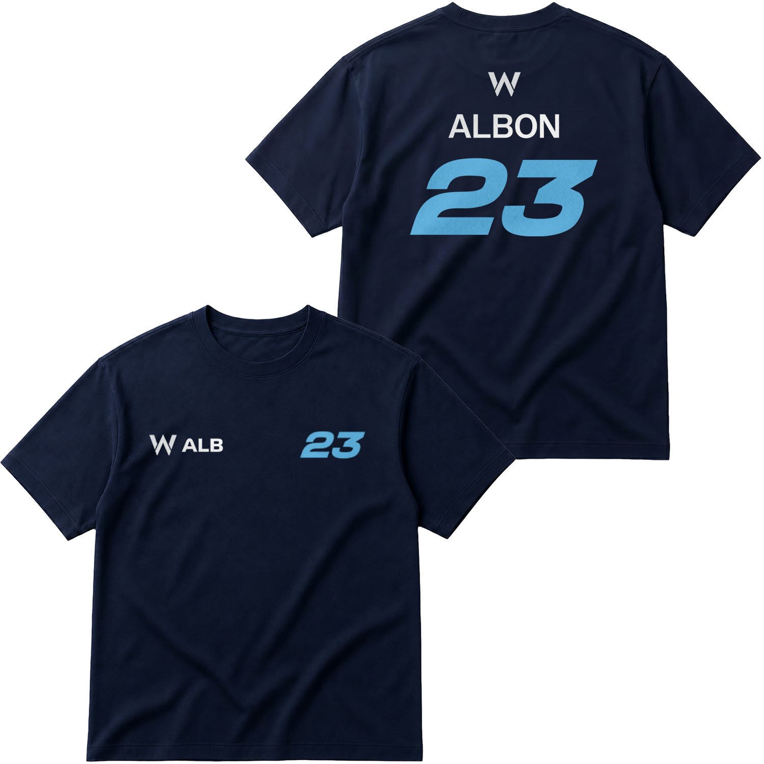 Alexander Albon 23 Driver Basic Oversize Tişört M - İndigo Mavisi