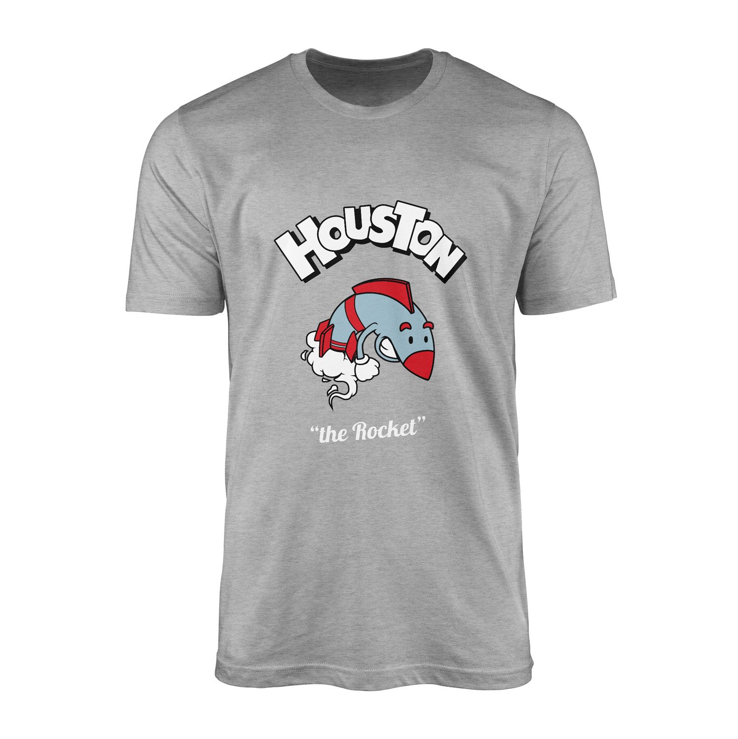 Houston Cartoon Tişört XXL - Gri