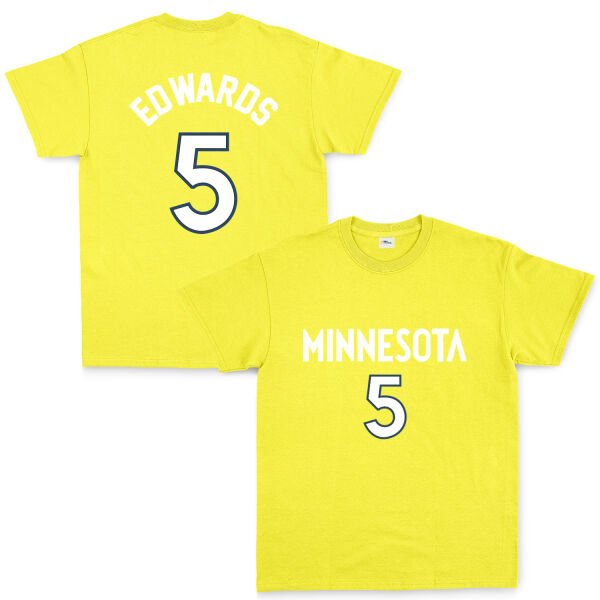 Anthony Edwards Minnesota Jersey Tişört L - Sarı