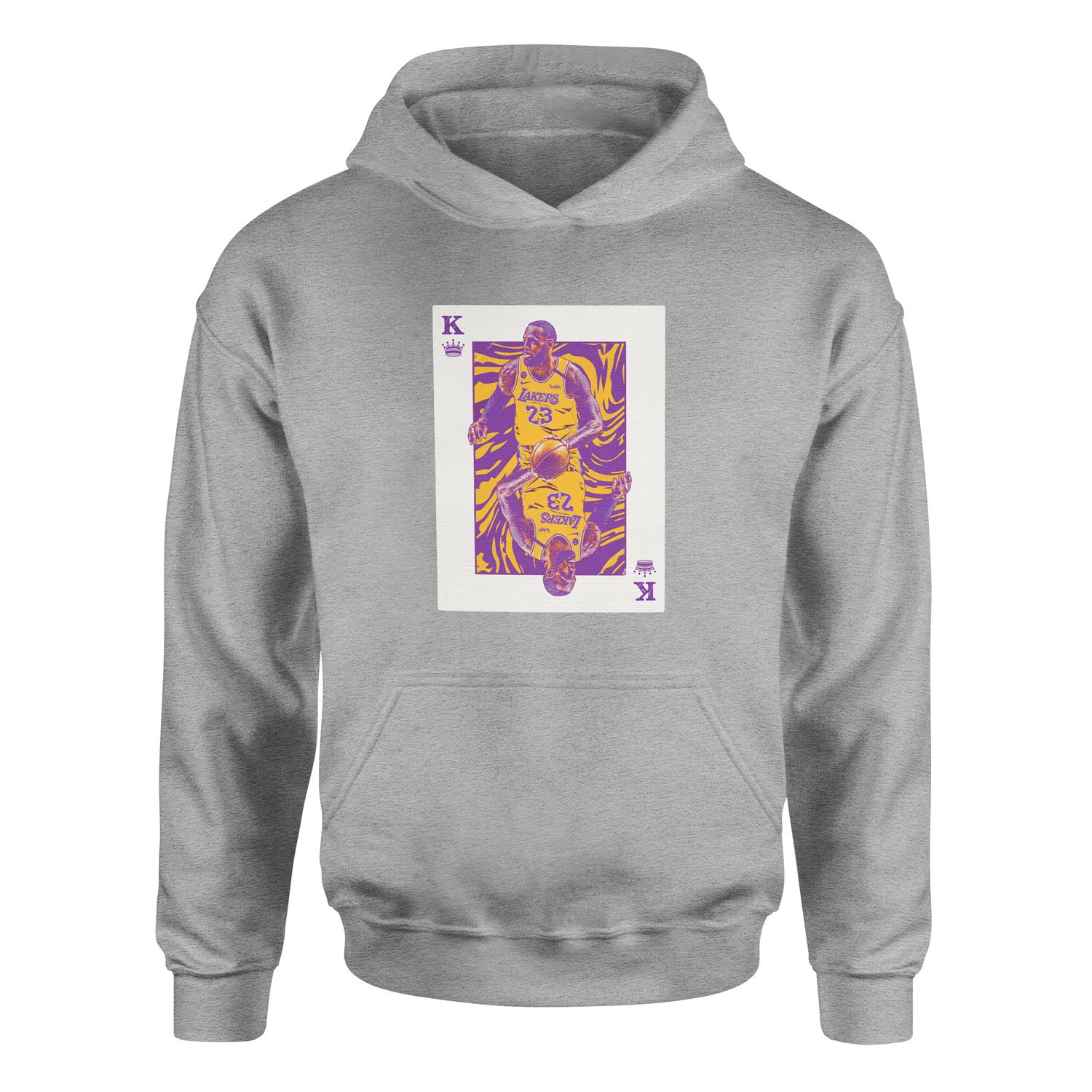 King James Card Hoodie L - Gri