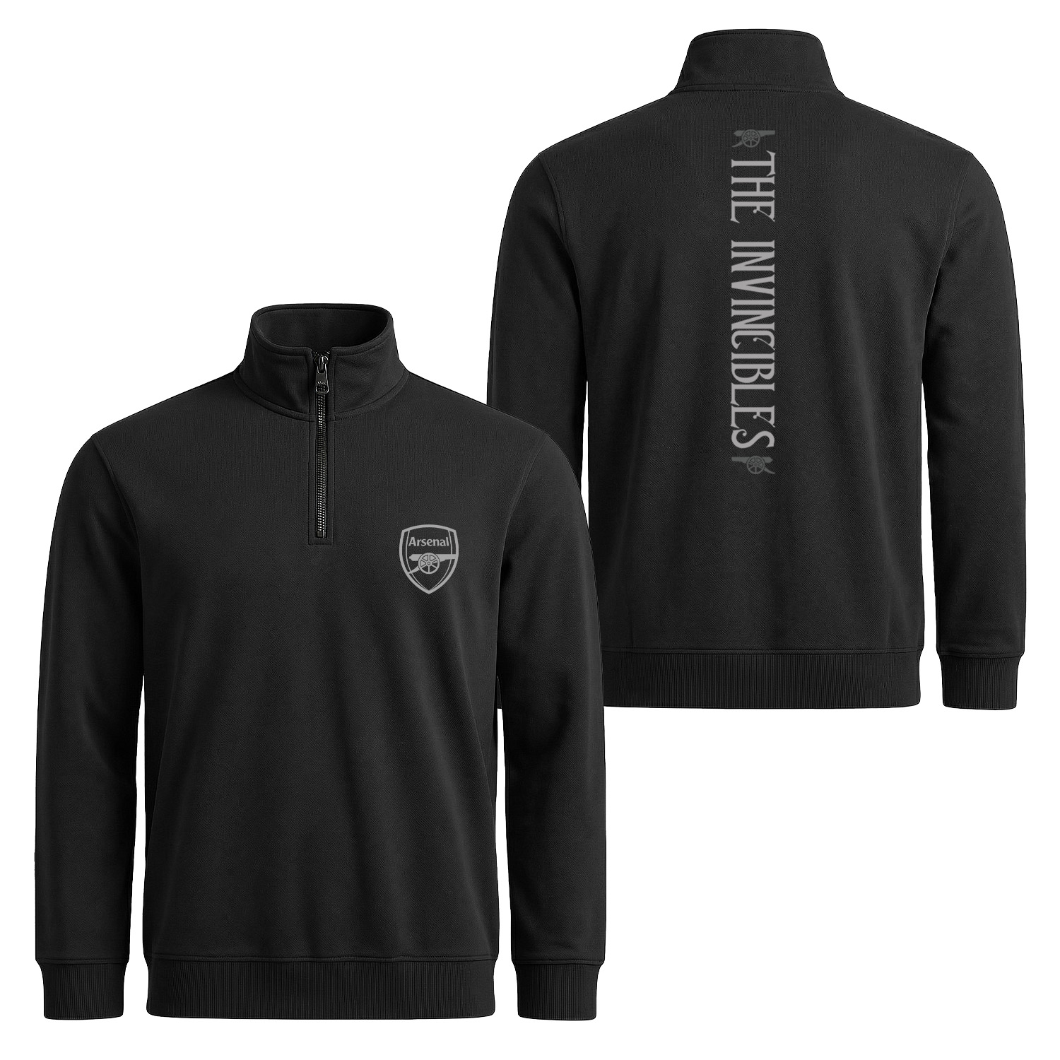Arsenal Football Club | The Invincibles Yarım Fermuarlı Sweatshirt XXL - Siyah