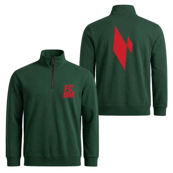 Bayern Münih Special FCBM Edition Yarım Fermuarlı Sweatshirt XL - Nefti Yeşili