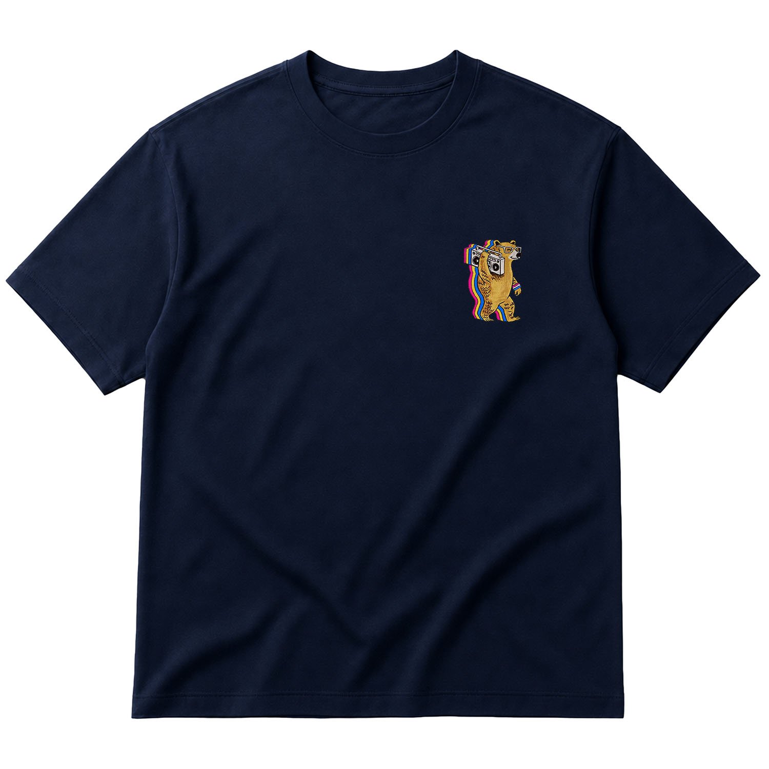 Radio Bear Oversize Tişört S - İndigo Mavisi