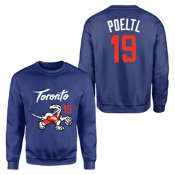 Jakob Poeltl 19 City Edition Raptors Sweatshirt M - İndigo Mavisi