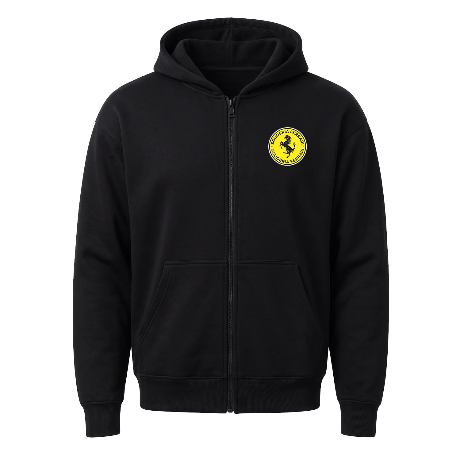 Scuderia Ferrari Badge Fermuarlı Kapüşonlu Sweatshirt