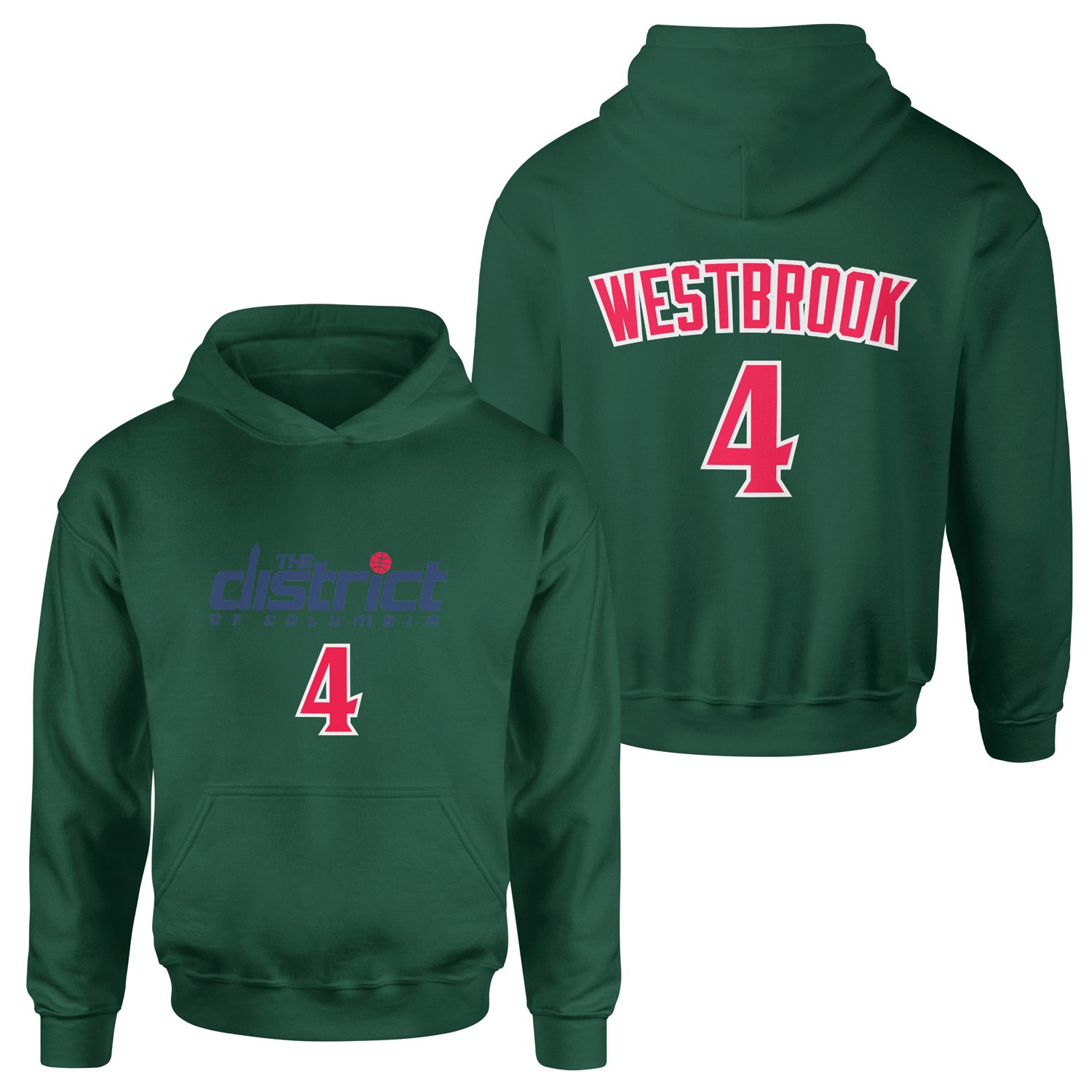 Russell Westbrook Wizards Forma Hoodie XL - Nefti Yeşili