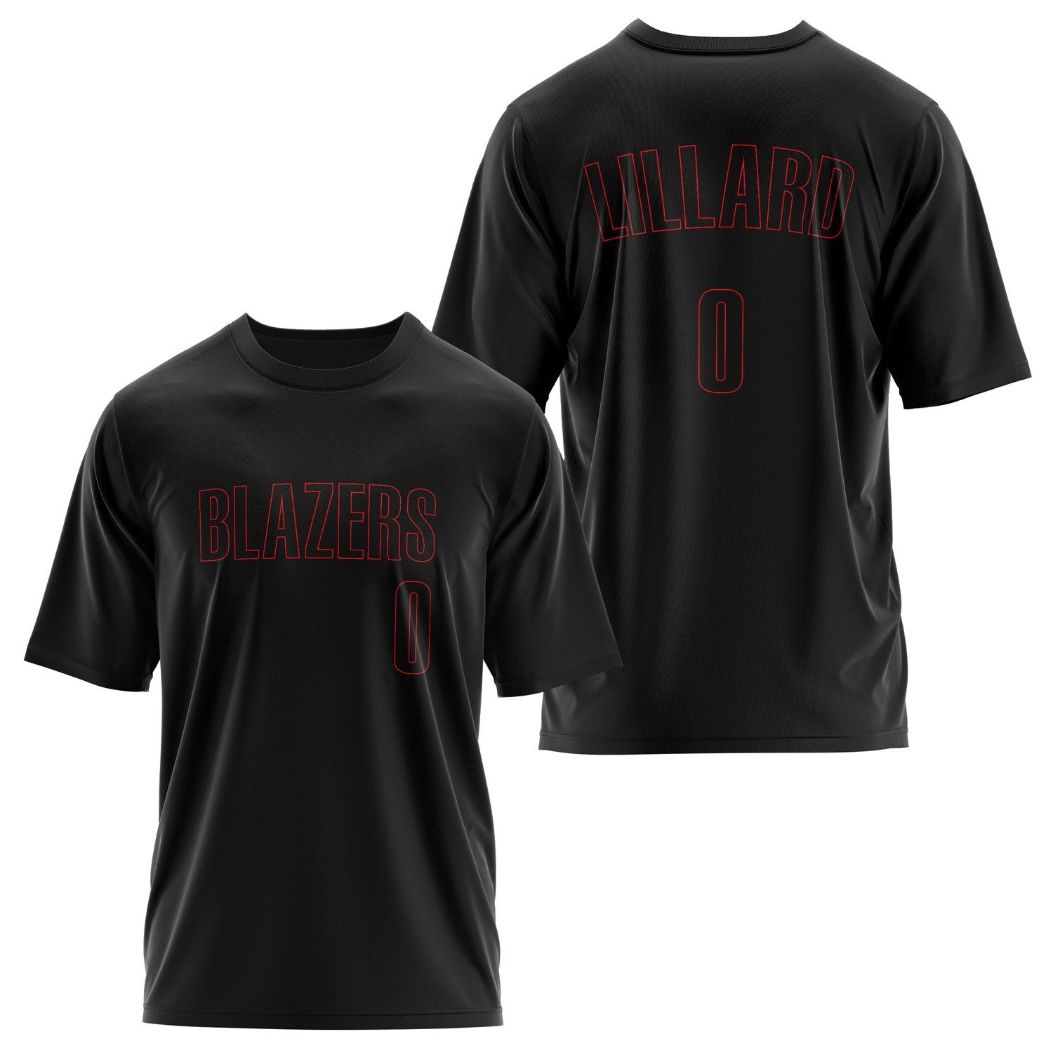 Damien Lillard Blazers Forma Oversize Tişört XL - Siyah