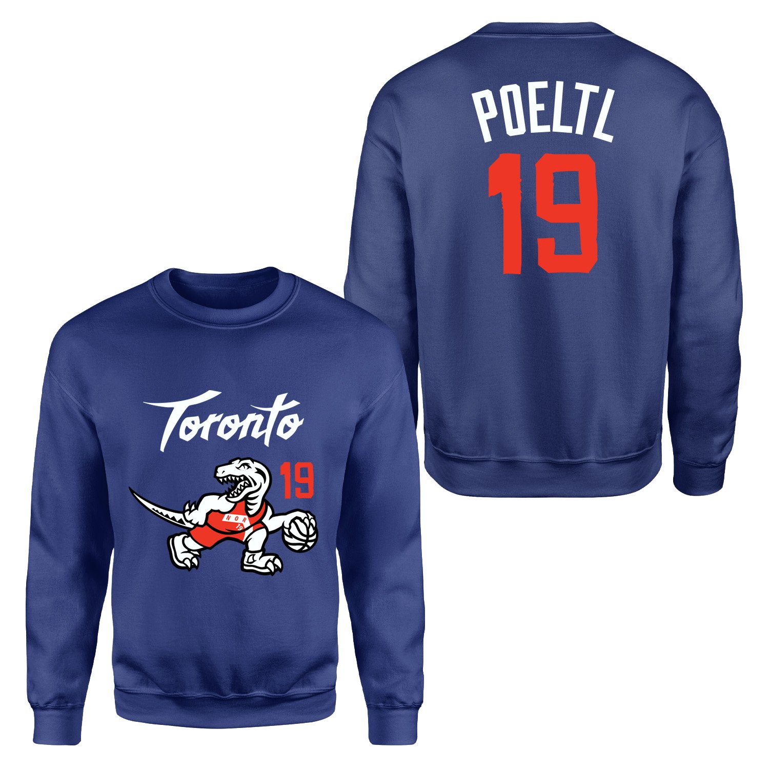 Jakob Poeltl 19 City Edition Raptors Sweatshirt L - İndigo Mavisi