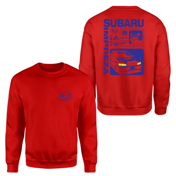 Subaru Impreza Sweatshirt S - Kırmızı