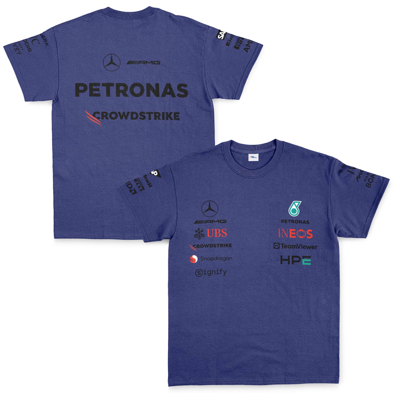 Mercedes AMG Petronas 2026 Teamline Tişört L - İndigo Mavisi