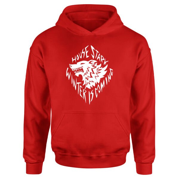 Winter is Coming Hoodie L - Kırmızı