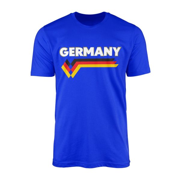 Almanya Retro II Tişört L - Mavi