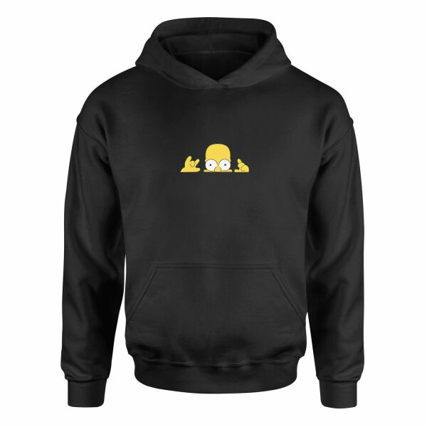 Homer Simpson, Lazy Genius | The Simpsons Hoodie S - Siyah