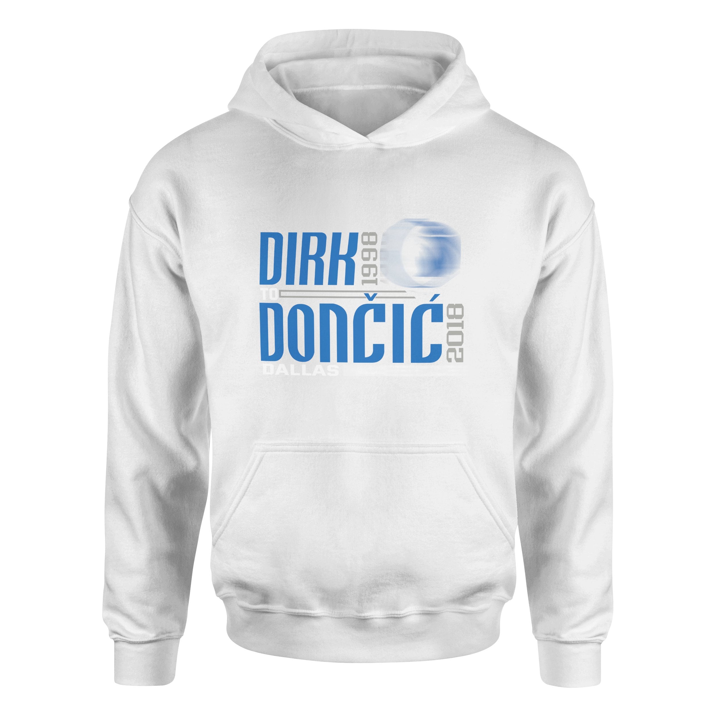 Dirk to Doncic 98-18 Hoodie S - Beyaz
